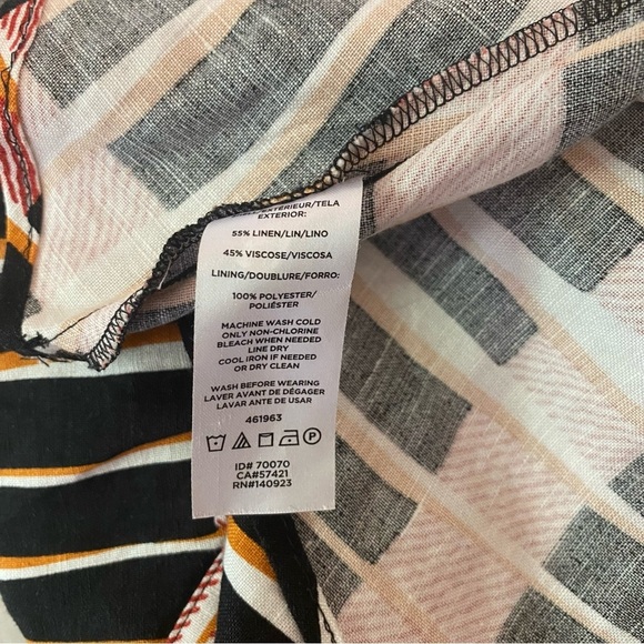 Ann Taylor Linen Patterned Wrap Dress Size 4P - Picture 13 of 13